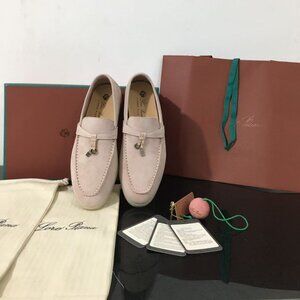 Loro Piana Women's SUMMER CHARMS WALK 13 SUEDE Loafers EU 37